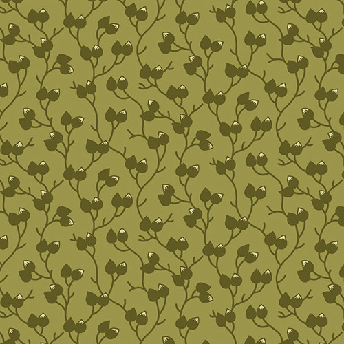 Green Thumb by Laudry Basket Quilts Climbing Buds Olive