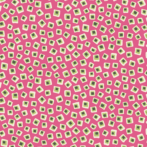Poppies by Andover Fabrics Square in Square Pink