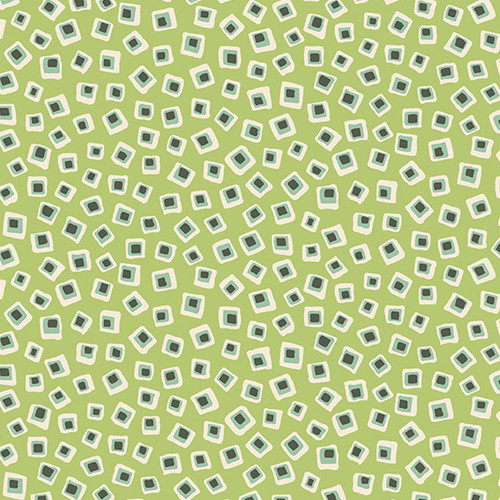 Poppies by Andover Fabrics Square in Square Green