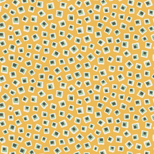 Poppies by Andover Fabrics Square in Square Yellow