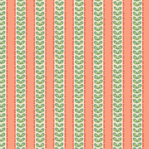 Poppies by Andover Fabrics Furrows Orange