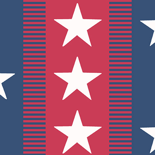 Patriotic 2017 Bunting Strip Multi