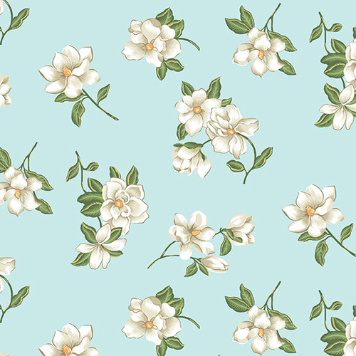 Magnolia by Andover Fabrics Small Magnilia Light Blue
