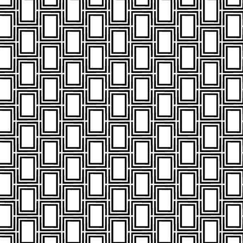 Panda Prints by Kim Schaefer Mod Rectangles White