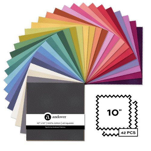 Spritz by Andover Fabrics - Four 10 X 10 Square - 42 Cuts Each