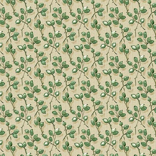 Evergreen by Laundry Basket Quilts Buds Greige