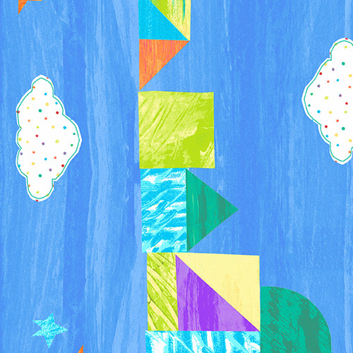 The Very Hungry Caterpillar: Bright by Eric Carle Castle Stripe Light Blue