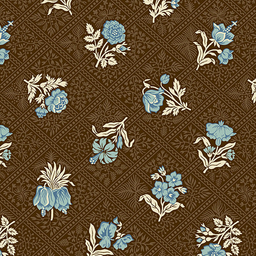 Savannah by Andover Fabrics Block Flower Brown