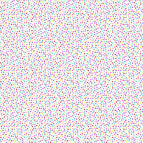 Rainbow Sprinkles by Andover Fabrics Rainbow Packed Dots White