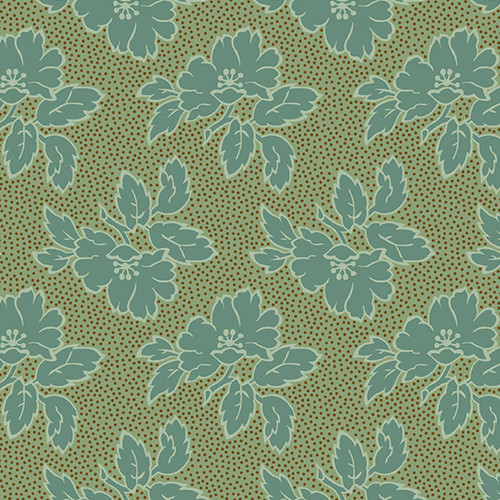 Secret Stash - Earth Tones by Laundry Basket Quilts Silhouette Floral Olive