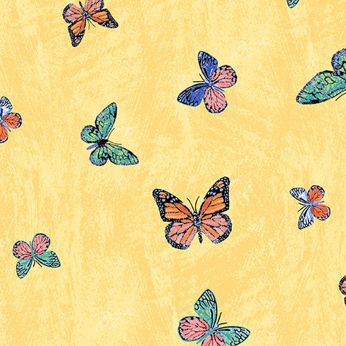 Lovebirds by Two Can Art Butterflies Yellow