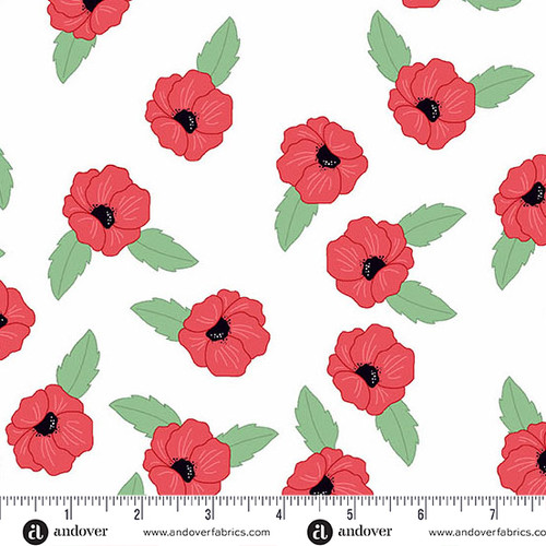 Oh Say Can You Sew by Amy Latta Poppy Fields White