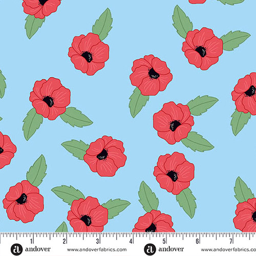 Oh Say Can You Sew by Amy Latta Poppy Fields Sky Blue