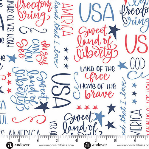 Oh Say Can You Sew by Amy Latta Land That I Love White