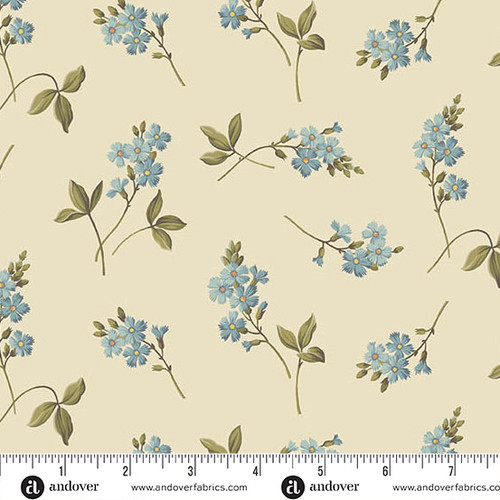 Laundry Line 108s by Laundry Basket Quilts Cornflower Cream