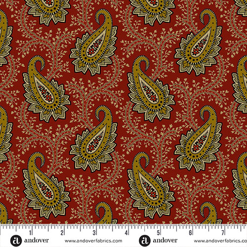 Madison Manor Revisited 108s by Jo Morton Main Paisley Red