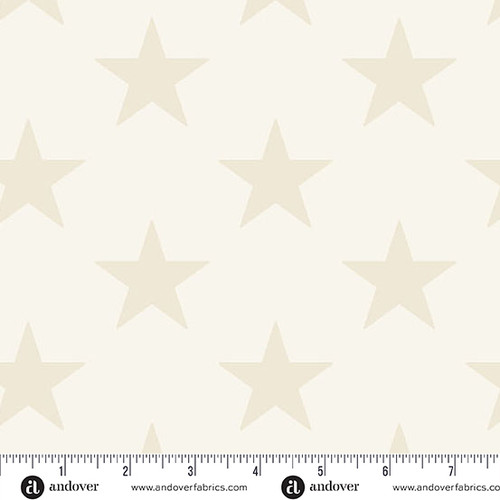 Americana 108s by Andover Fabrics Large Star Cream