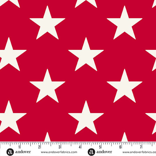 Americana 108s by Andover Fabrics Large Star Red