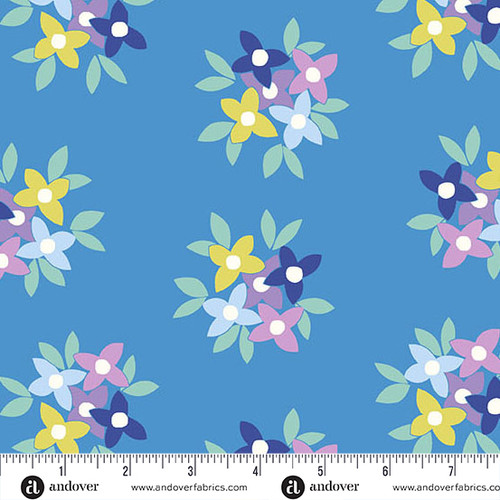 Friday Night 108s by Karen Lewis Textiles Simple Bouquet Peacock