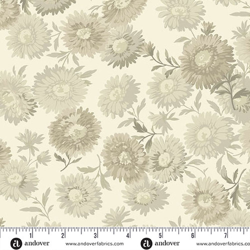 Chrysanthemum 108s by Laundry Basket Quilts Chrysanthemum 108 Dove