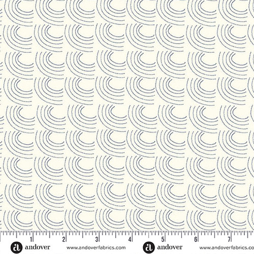 Coastal Walk by Karen Lewis Textiles Pebble Navy