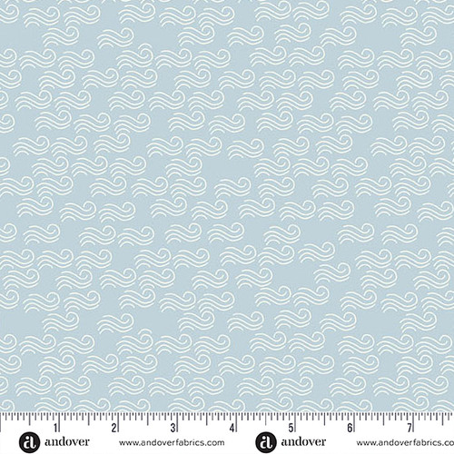 Coastal Walk by Karen Lewis Textiles Waves Haze