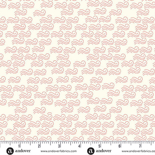 Coastal Walk by Karen Lewis Textiles Waves Blush