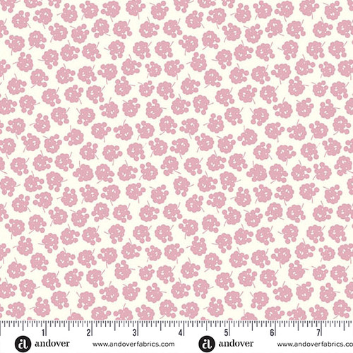 Coastal Walk by Karen Lewis Textiles Tiny Tansy Bubblegum