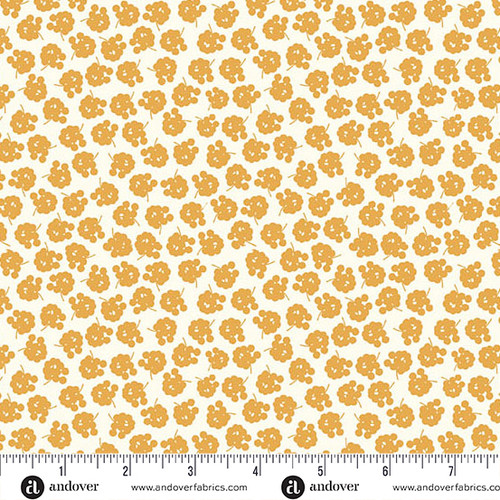 Coastal Walk by Karen Lewis Textiles Tiny Tansy Cantaloupe