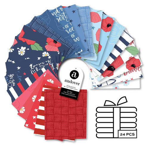 Oh Say Can You Sewby Amy Latta - Four 22 X 18 FQ Bundles