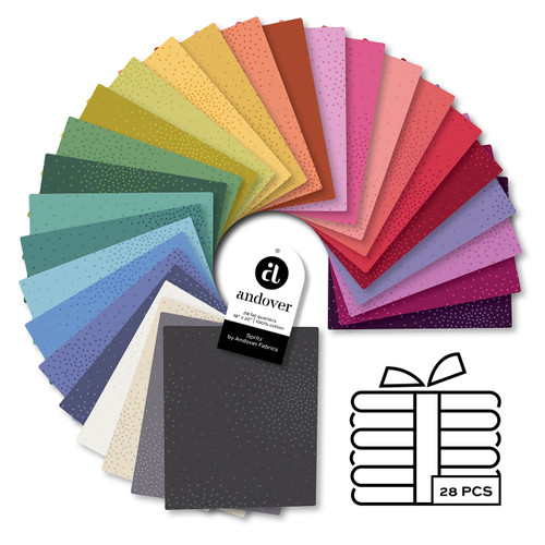 Spritz by Andover Fabrics - Four 22 X 18 FQ Bundles - 28 Cuts Each