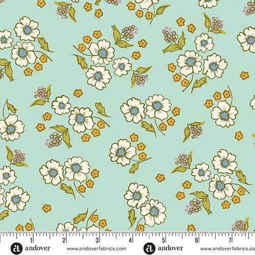 Celestial Garden by Alexandra Bordallo Stellar Blooms Teal