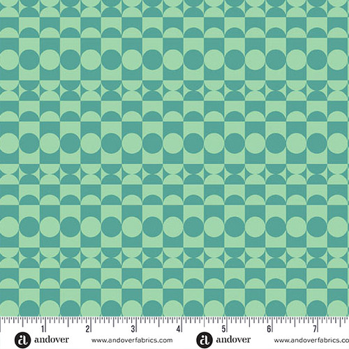 Celestial Garden by Alexandra Bordallo Lunar Phases Twilight Teal