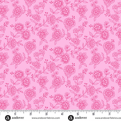 Revival by Makower UK Trail Pink