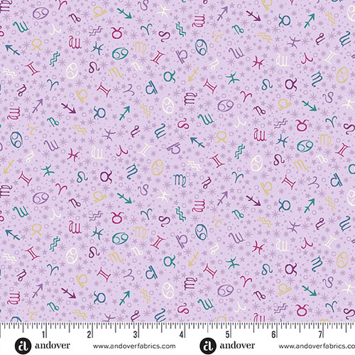 Luna by Makower UK Zodiac Purple