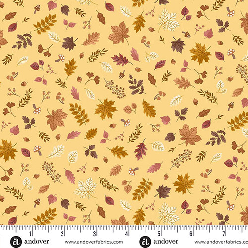 Hello Autumn by Makower UK Foliage Cascade Yellow