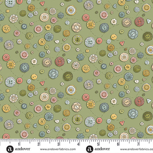Atelier by Makower UK Buttons Green
