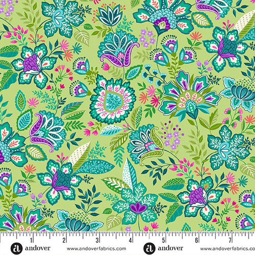 Tropica by Makower UK Botanical Green