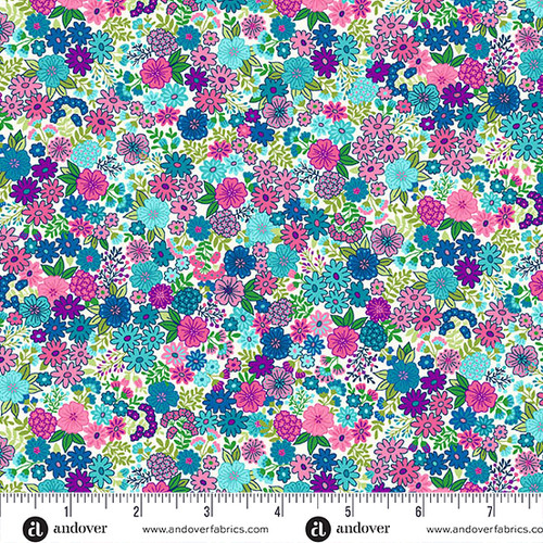 Tropica by Makower UK Mini Floral White