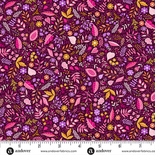 Tropica by Makower UK Foliage Red