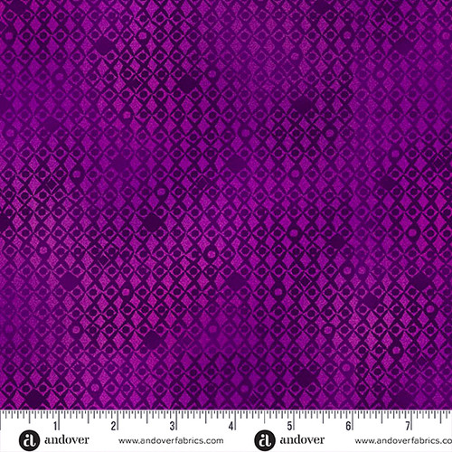 Tropica by Makower UK Lattice Purple