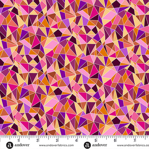 Tropica by Makower UK Mosaic Pink