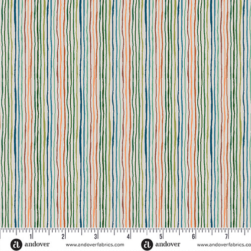 Prehistoric by Makower UK Stripe Cream