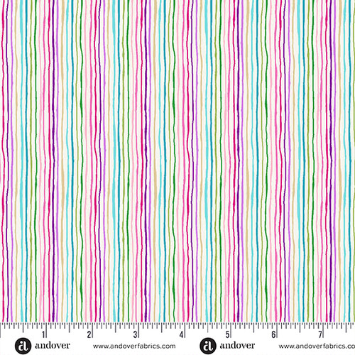 Tropica by Makower UK Stripe White