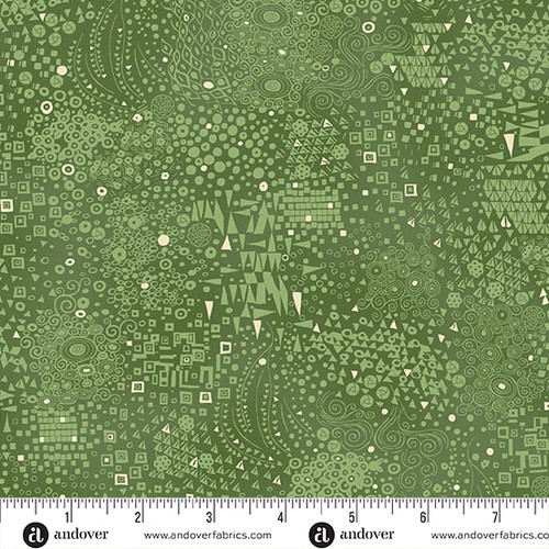 Golden by Makower UK Engraved Green