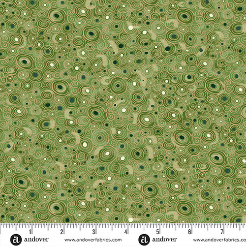 Golden by Makower UK Scroll Green