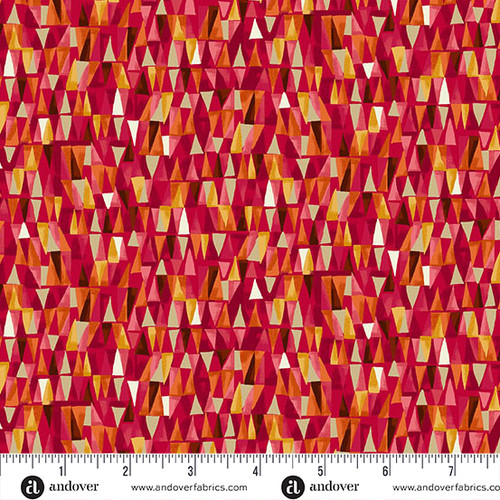 Golden by Makower UK Geometric Red