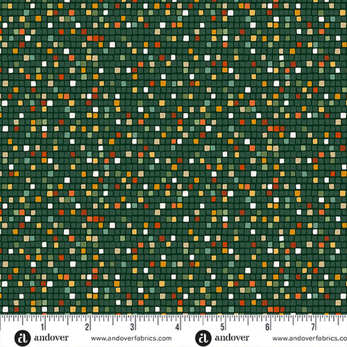 Golden by Makower UK Mosaic Green