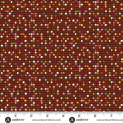 Golden by Makower UK Mosaic Brown