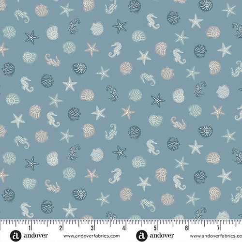 Driftwood by Makower UK Sealife Blue